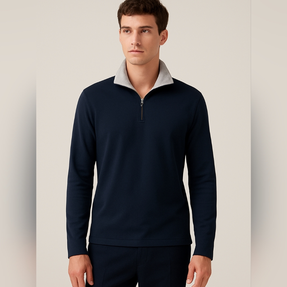 Armanie Collection Men"s/Women's Navy Blue Long Sleeve Top